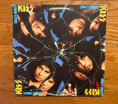 Kiss - Crazy Nights LP Mercury 1987 Pressing w/ Inner