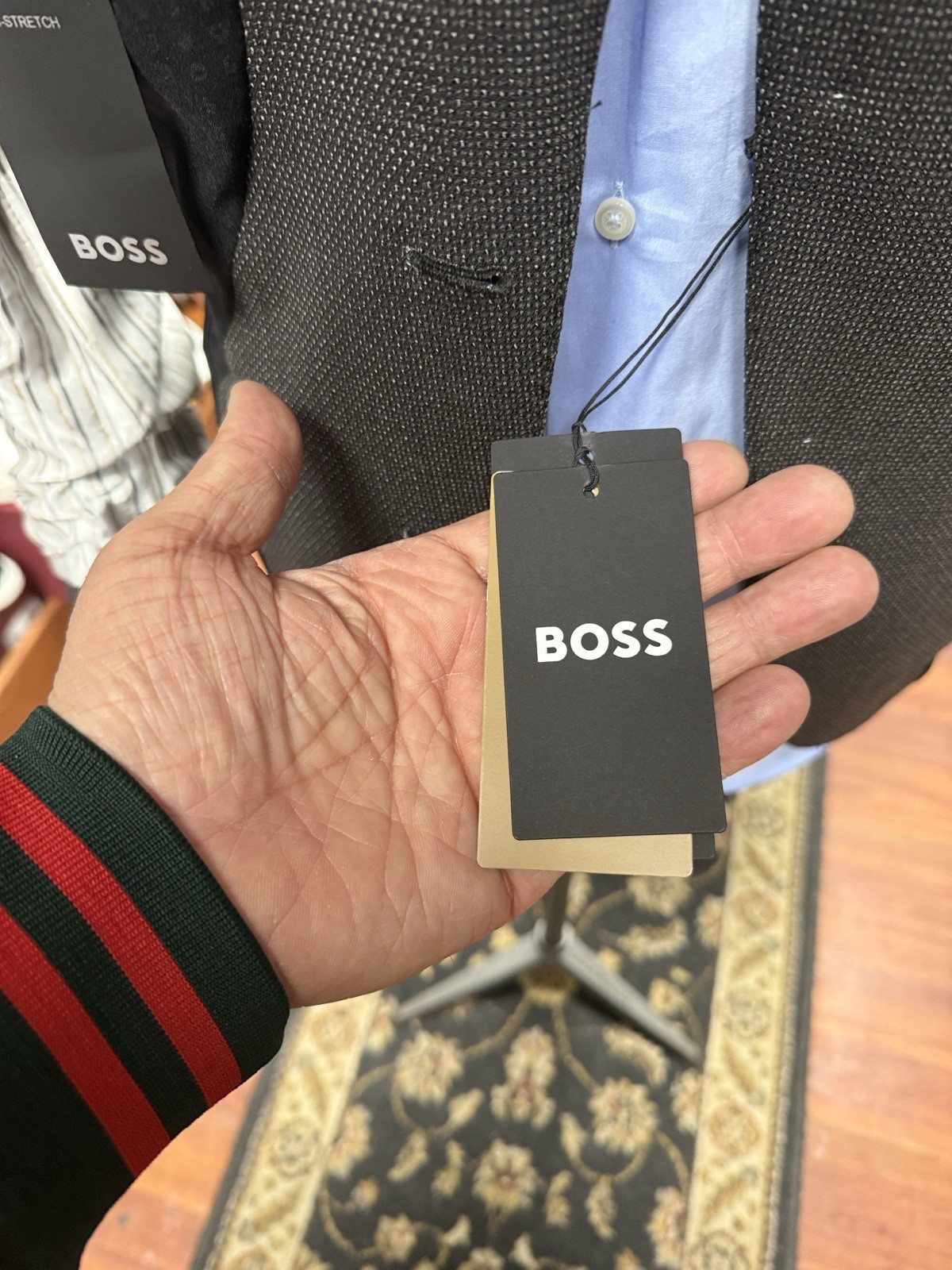 Hugo Boss Men's Henry181S Slim Fit Wool Blue Sport Coat Jacket Sz 36S thumbnail 16