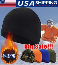 Winter Warm Cap Windproof Fleece Hat Skull Cap Running Beanie Hat for Men Women