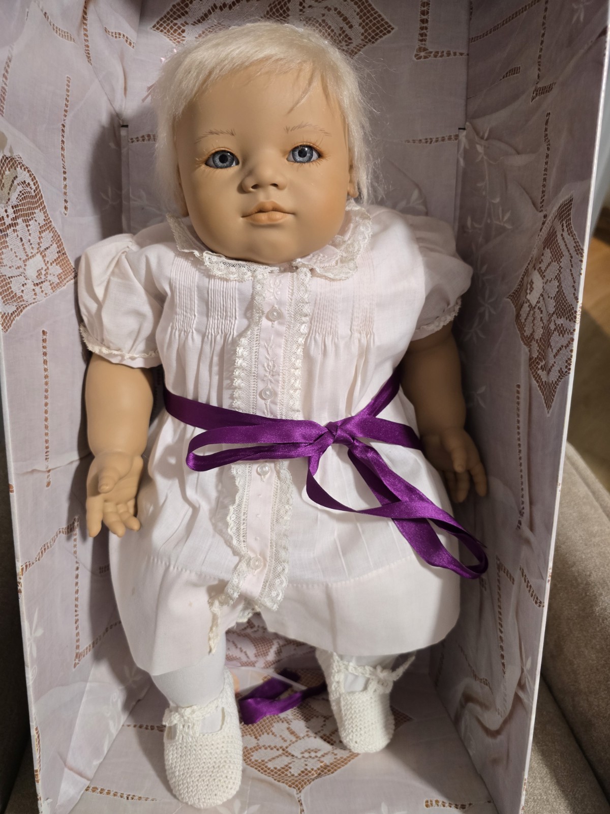 Annette Himstedt Doll Blond Hair Blue Eyes In Box