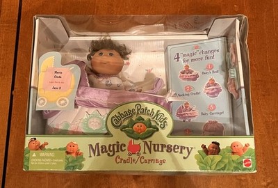 Vintage Cabbage Patch Kids Magic Nursery Cradle Baby Carriage Purse 1998 In-Box