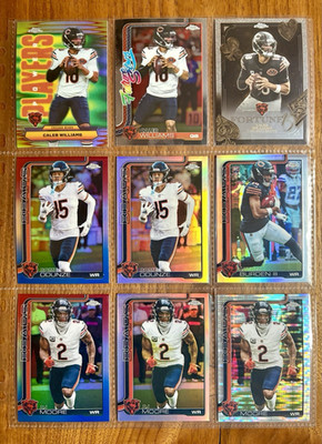 2025 Topps Chrome Chicago Bears 35 Card Lot Caleb Williams Montez Sweat /150