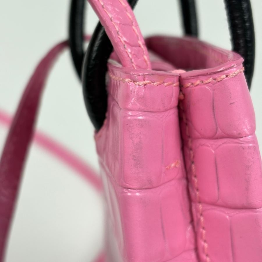 BALENCIAGA Smartphone Holder Bag 593826 Shoulder Bag Pink Leather #BS1593 thumbnail 5