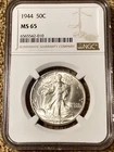 1944 P NGC MS65  Walking Liberty Half Dollar. Free Shipping. (2010)