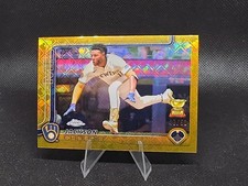 2025 Topps Chrome Logofractor Base Set Gold #376 Jackson Chourio 40/50 Brewers