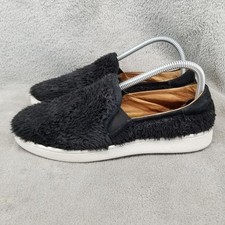 UGG Shoes Womens Size 8 Australia Ricci Plush Black Faux Fur Sneaker Read