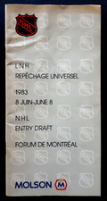 MONTREAL FORUM 1983 NHL ENTRY DRAFT VINTAGE BOOKLET (MOLSON EXPORT)  10389