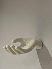Hand shape female ceramic white interior wall mount display