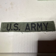 MILITARY PATCH SEW ON US ARMY NAME TAPE OD GREEN OLDER VIETNAM ERA 841