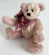 Artist Made 7” Pink Mohair Jointed Teddy Bear