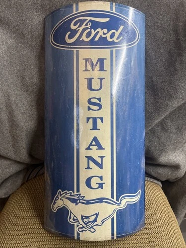 Ford Mustang Sign Curved Metal Parts Tools Gas Oil Vintage Style Wall Decor-USA