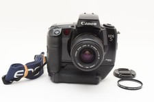 Canon EOS 5 SLR Film Camera  EF 35-80mm iii Lens w/BG-10 Battery Grip  Strap