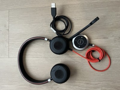 Jabra Evolve 40 Mono Black Headband Headsets and GN ENC010 