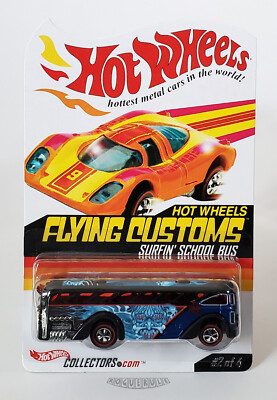 🚦Hot Wheels 2003 RLC Red Line Club SURFIN' SCHOOL BUS - Flying
