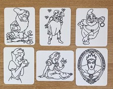 Pack of Six Colouring Cards - Snow White Set