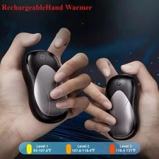2 Pack Rechargeable Hand Warmers USB Power 6000mAh Bank Electric Pocket Heater
