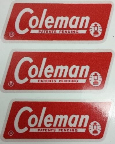 THREE NEW COLEMAN REPLACEMENT STICKER DECAL LANTERN STOVE 1965-1970 FREE SHIP - Picture 1 of 1