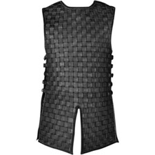 Halloween Leather Breastplate Medieval Woven Viking Black Larp Armor XMAS gift
