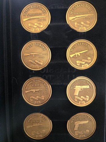NRA National Rifle Association Collector's Series 8 Coins Classic Weapons/Guns