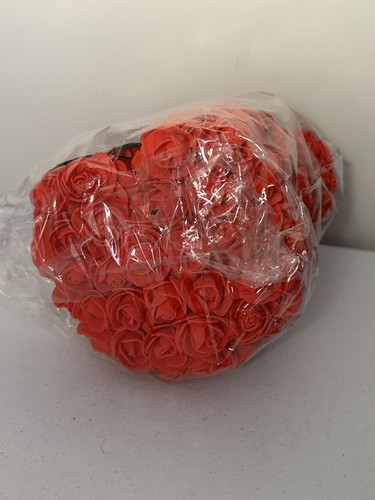 Red Rose Artificial Flower Bear Just For You Gift 9 Inches Tall - Picture 6 of 7