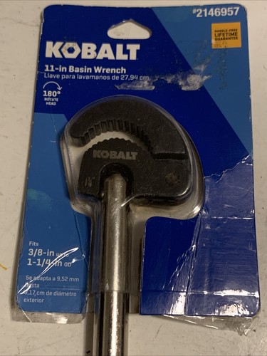 Llave de lavabo Kobalt de 11 pulgadas, se adapta a 3/8 pulgadas a 1-1/4 pulgadas, 58732, 2146957 - Imagen 2 de 5