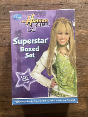 Hannah Montana Superstar Boxed Set 8 Books + Poster 9781423114598 