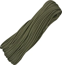 Atwood Rope MFG Parachute Cord OD Green, Nylon, 100 ft, Made in USA, RG102H &