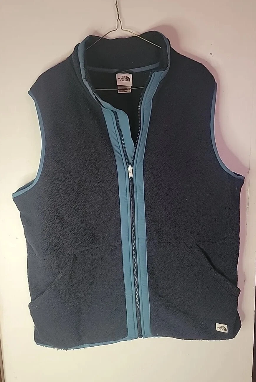 Mens The North Face Carbondale Vest Fleece Full Zip blue LARGE