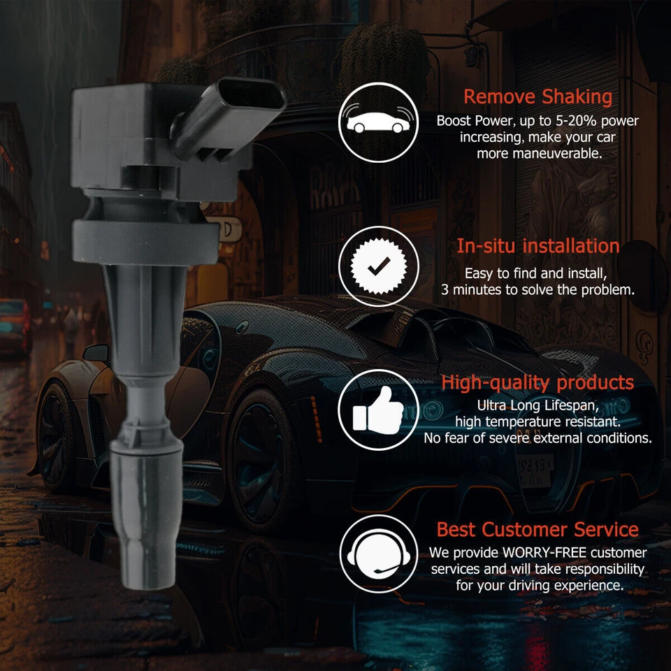 4x Bobina de encendido + bujías para Hyundai Santa Fe / Santa Fe Sport 2017-2020 Foto 3 de 4