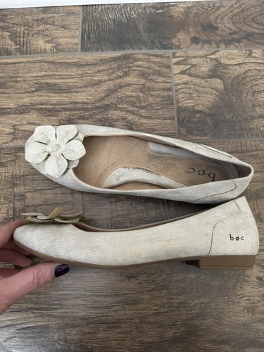 B.O.C. BOC Emilia Gold Metallic Flower Ballet Comfort Flats Shoe Size 9.5M - Picture 8 of 12