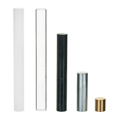 5pc Equal Mass Set - Aluminum, Brass, Nylon, Acrylic, PVC - Eisco Labs