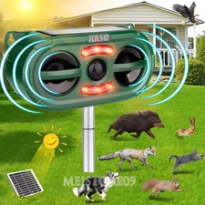 Solar Ultrasonic Bird Repellers Pest Control Scarer Deterrent Fox Motion Sensor