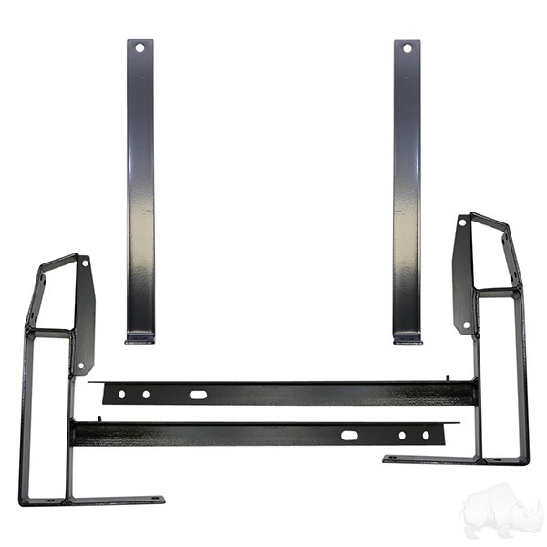 EZGO TXT Golf Cart Black Powder Coated Steel Utility Box w/ Mounting Kit, 96-Up