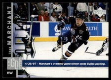 1997-98 Upper Deck #64 Todd Marchant Edmonton Oilers Game Dated Hockey Card