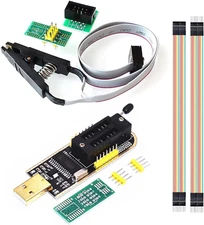 CH341A Chip EEPROM BIOS Programmer + SOIC8 SOP8 Clip + SOP8 SOP16 Conversion ...