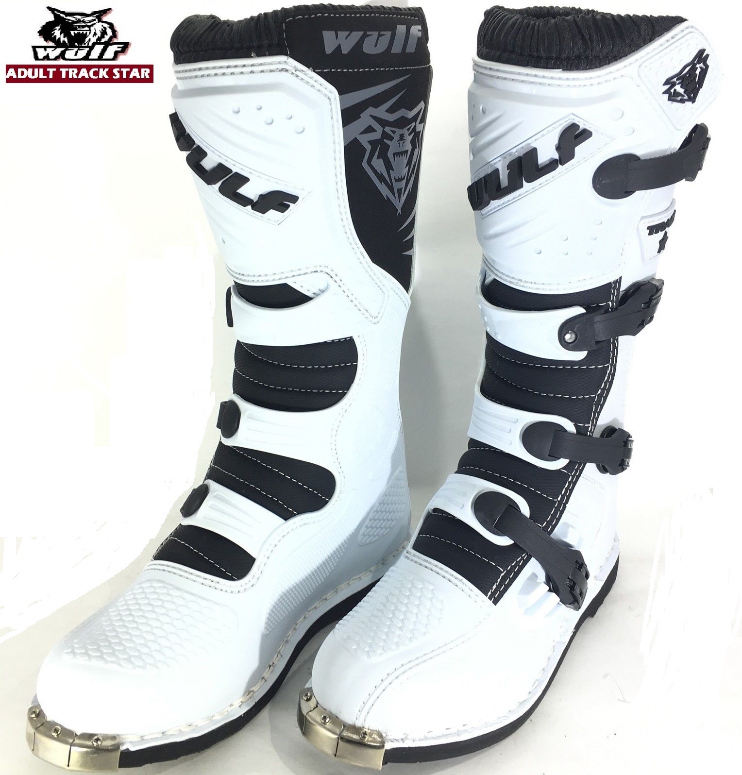 STIVALI MOTOCROSS WULF TRACKSTAR Moto Off-Road Quad ATV MX Enduro Stivale Bianco