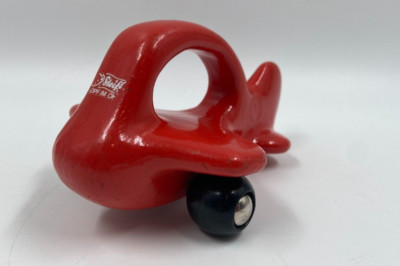 Steiff Flugzeug Jet Holz rot Greifling Spielzeug vintage