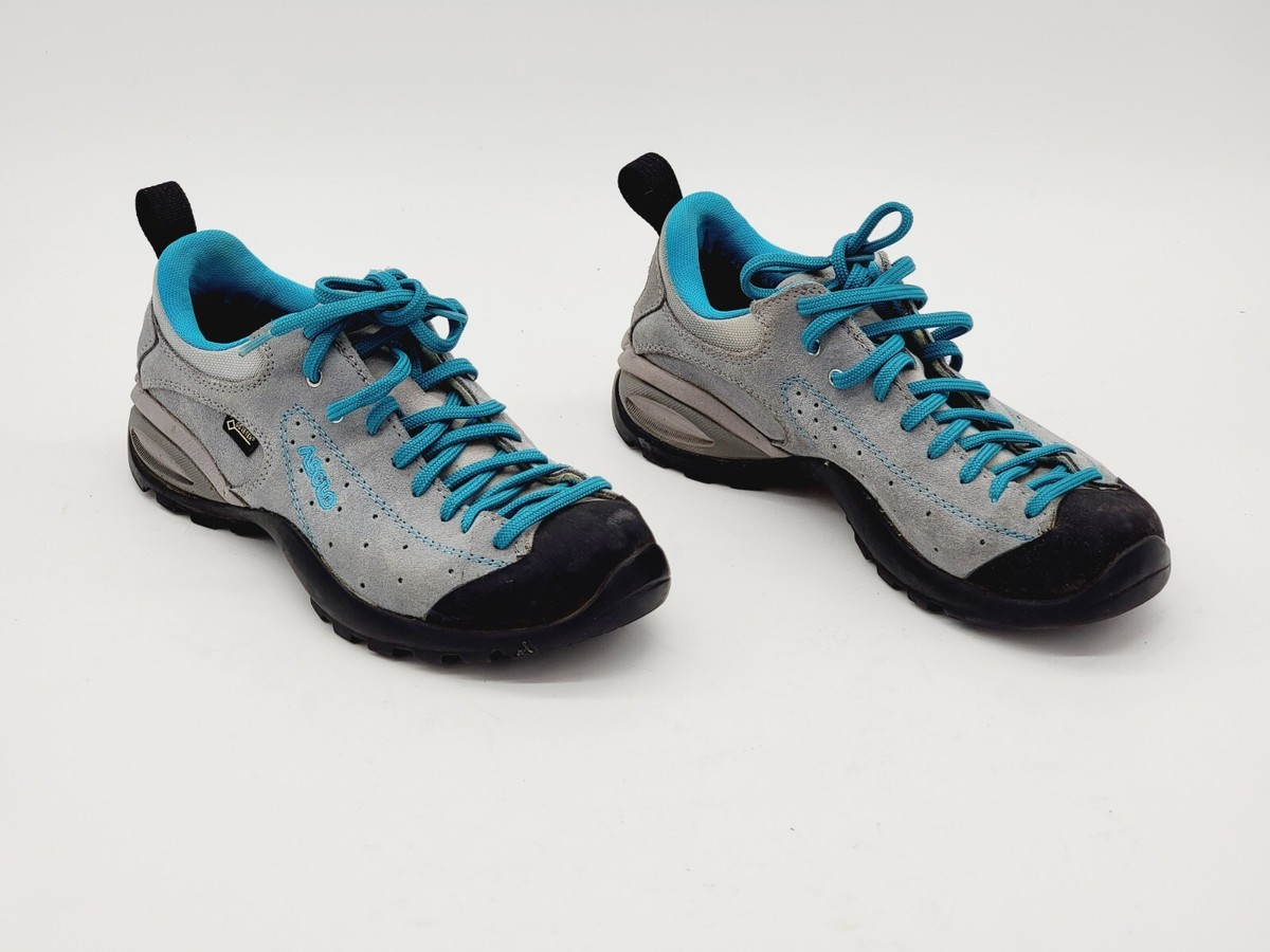 Asolo Shiver GTX Gray Blue Shoes Lace Up Gore-Tex Women's Size 6US
