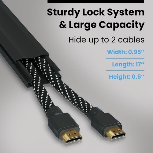 TV Cord Hider - 34" Cable Management Cord Cover Wall Wire Hider | Wire Covers... - Picture 3 of 7