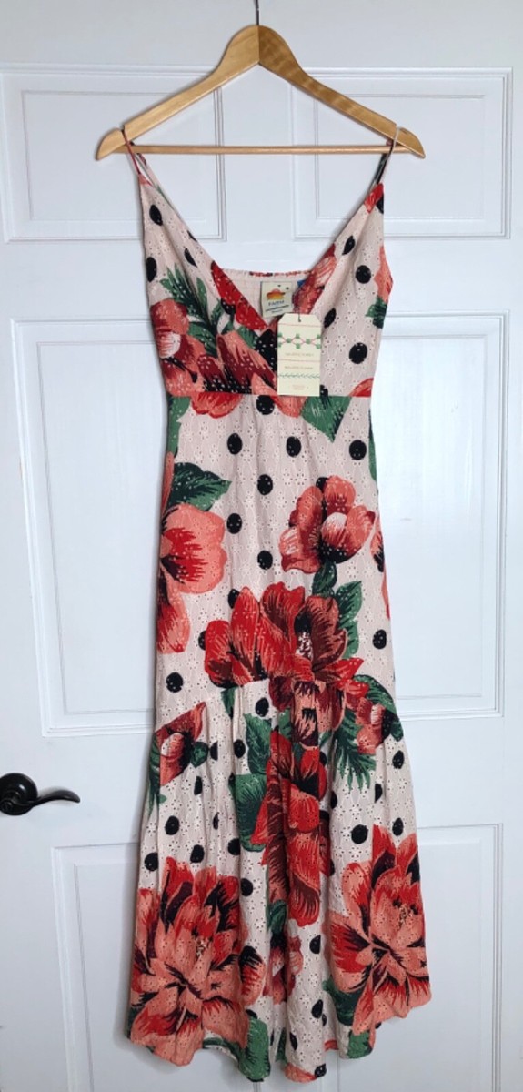 chinese dress ladies Mixed Lace Garden Midi Dress  FARM Rio