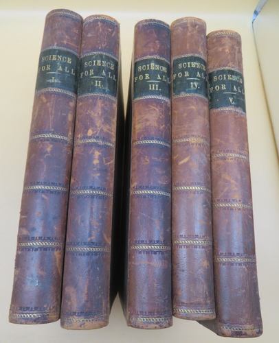 Science For All Volume 1-5 Robert Brown Hardback Cassell And Company
