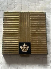 VOLUPTE Face Powder Compact Vintage 1950s Gold Tone