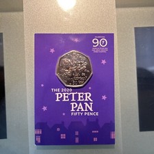Peter Pan Do You Believe In Fairies? 50p Coin 2020 Isle Of Man BU
