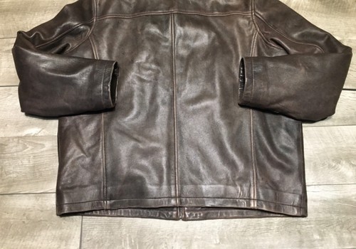 Mens Kenneth Cole Reaction Leather Car Motorcycle Riding Coat Jacket Size XL - Picture 12 of 13
