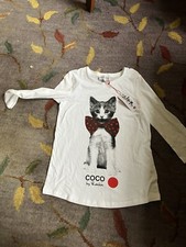 Cute CAT shirt Comic Relief Coco By Rankin Long Sleeved Top small NEW with tags