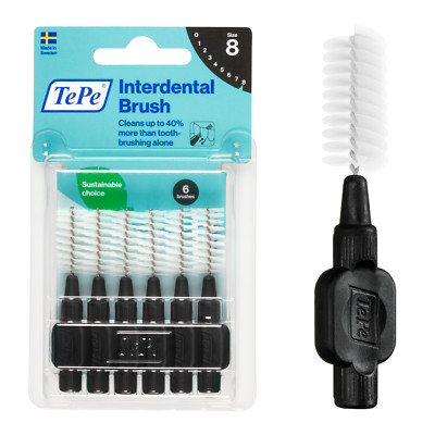 TEPE Interdental Brush Original Cleaners, Brushes Between Teeth, Black 1.5mm