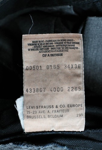 LEVI'S 501 Jeans Men's W34/~L31* Straight Leg Button Fly Pockets Dark Blue - Picture 7 of 8