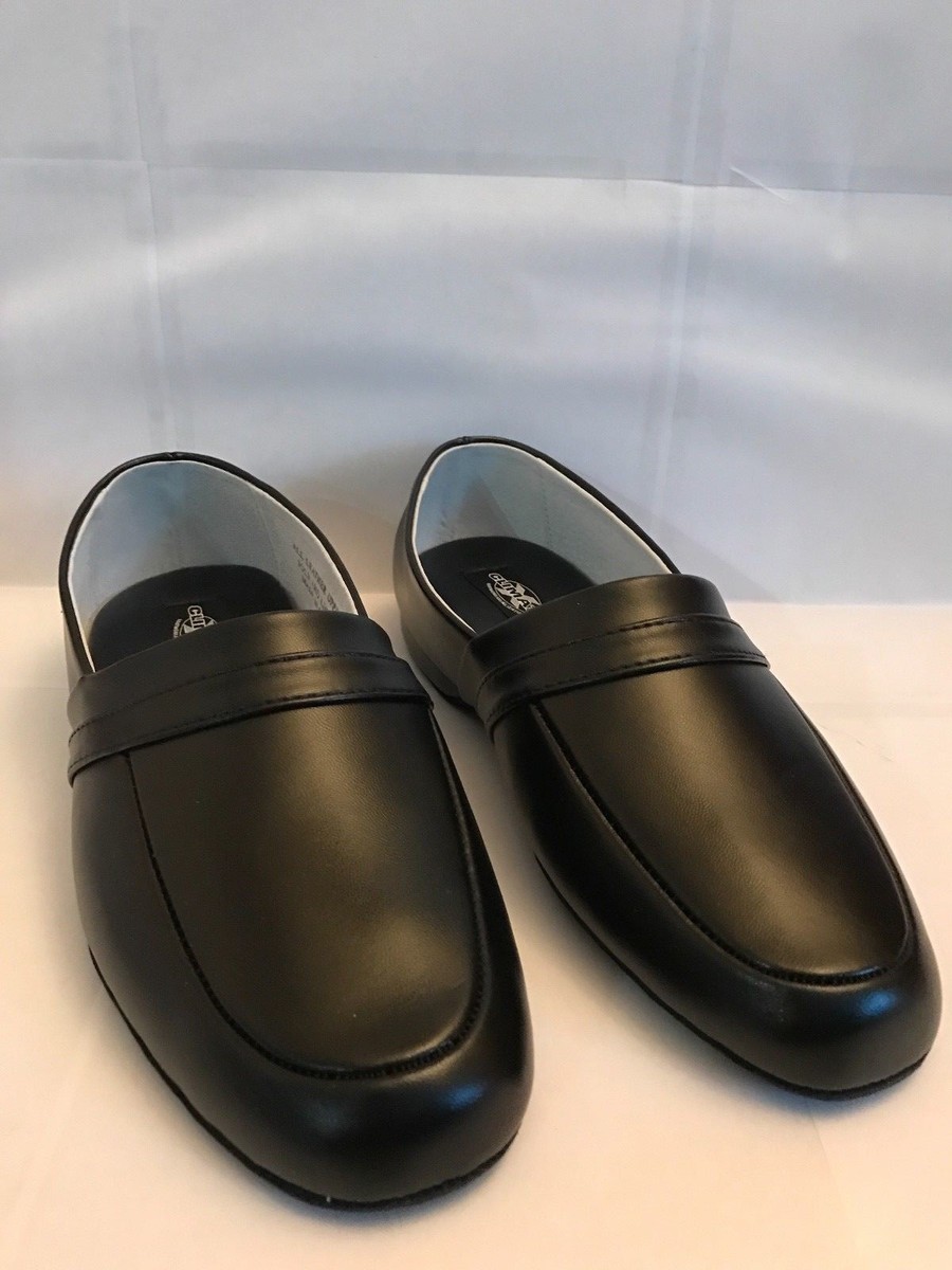Black Leather Closed Toe Mens All Leather Slippers Men's House