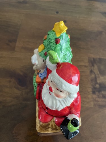 Vintage Christmas Santa In Sleigh With Toys Figurine Figure Decoration Japan - Picture 8 of 8