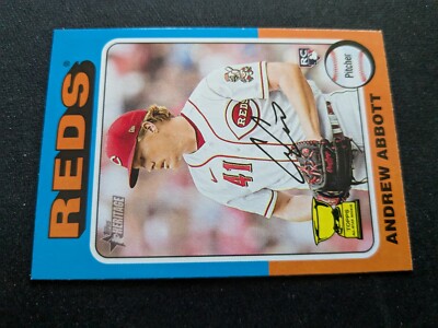 2024 Topps Heritage Baseball Card # 470 Andrew Abbott, Cincinnati Reds (NM)